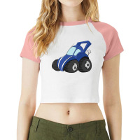 Offroad Blue Wagon Blue Raglan Crop Top | Artistshot