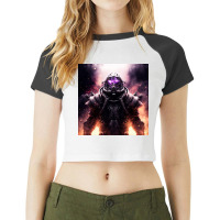 Scary Robots Xi Raglan Crop Top | Artistshot