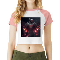 Robot Art Raglan Crop Top | Artistshot