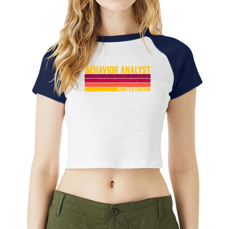 Behavior Analyst Girl 70s Raglan Crop Top by bolusphiliov | Artistshot