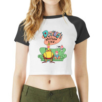 Rocko's Modern Life Hypnotized Character Long Slee Raglan Crop Top | Artistshot