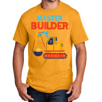 Master Builder Excavator Building Blocks Children Kids Toy For Fans Basic T-shirt | Artistshot