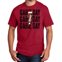 Vintage Game Day Football Lightning Bolt Team Sport Basic T-shirt | Artistshot