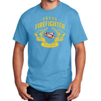 Lsu Tigers Proud Firefighter - Apparel Basic T-shirt | Artistshot