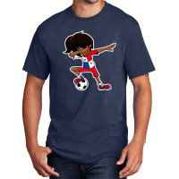 Dabbing Soccer Girl Panama, Panamanian Flag Jersey Basic T-shirt | Artistshot