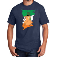 Distressed Irish Flag St Patricks Cat Tee Basic T-shirt | Artistshot