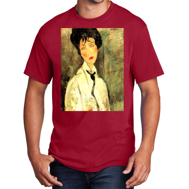 Amedeo Modigliani Woman With Black Cravat Classic Basic T-shirt by cm-arts | Artistshot