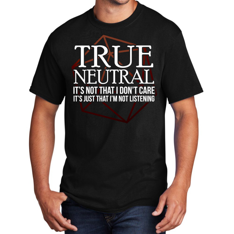 True Neutral Character Alignment Basic T-shirt | Artistshot