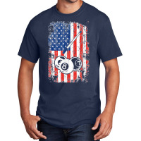 Billiards American Flag Cue Pool Balls Billiard Player Gift T Shirt Basic T-shirt | Artistshot