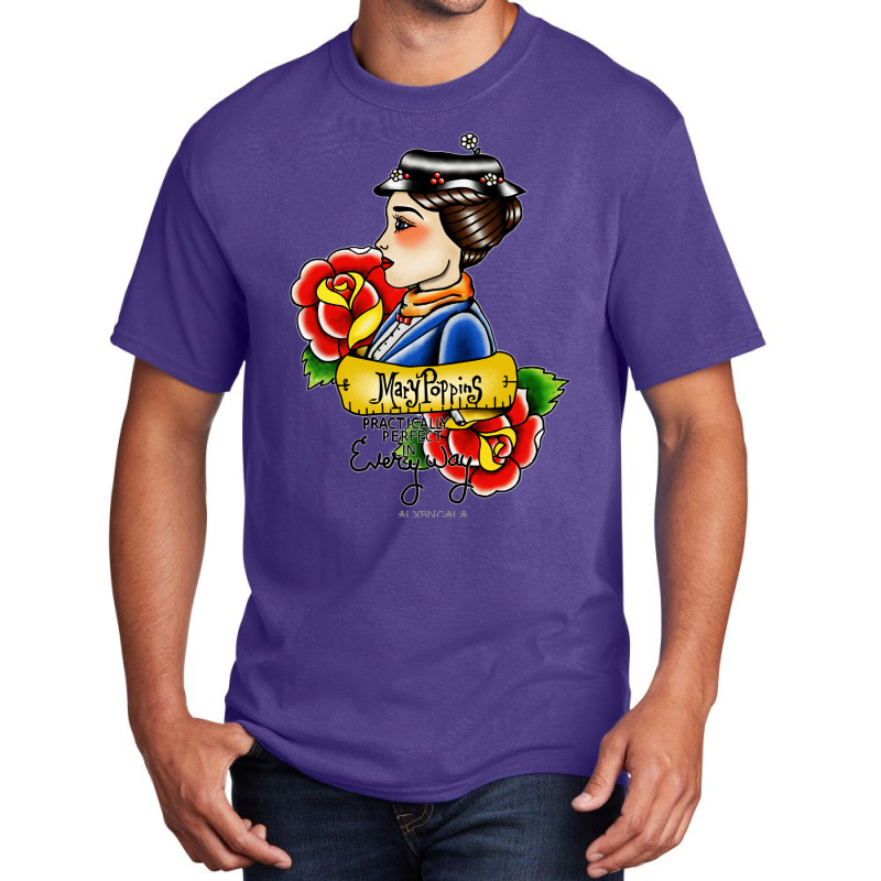 Maria Poppins Lady Head Basic T-shirt | Artistshot