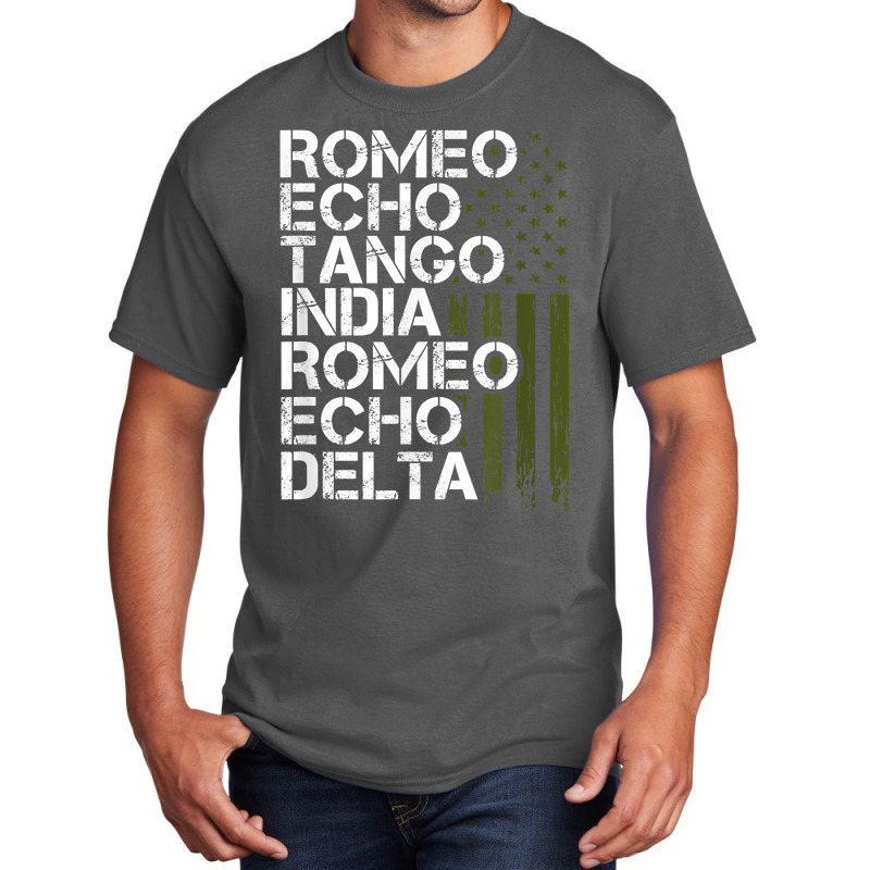 Retired Military Men Women Phonetic Alphabet Retirement Basic T-shirt | Artistshot