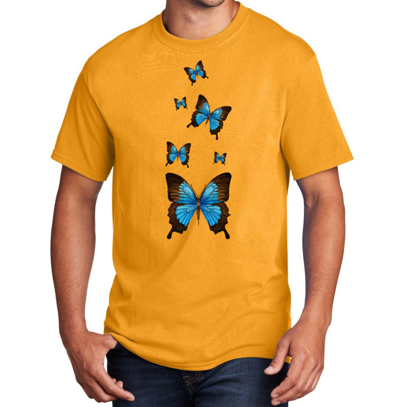 Butterfly Monarch Pack Butterflies T  Shirt Blue Morpho Butterfly Love Basic T-shirt by edgegasbag | Artistshot