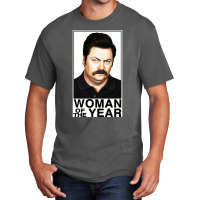 Woman Of The Year - Ron Swanson Basic T-shirt | Artistshot