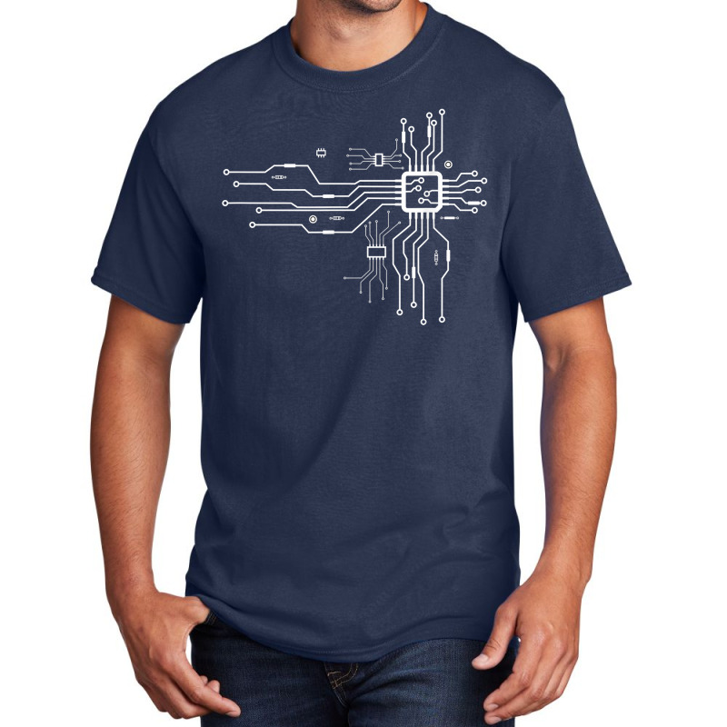 Cpu Heart Chipset Board Electrical Electronic Engineer Basic T-shirt by HarukaNarasaki | Artistshot