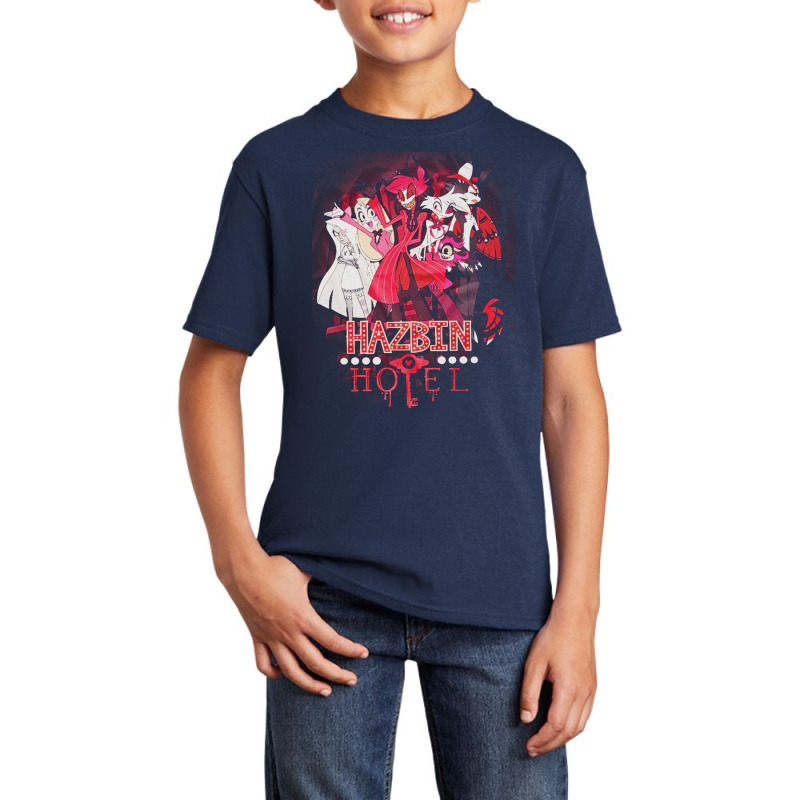 Hazbin Hotel, Graphic, Funny, Alastor, Hazbin, Hotel, Angel Dust, Radi Basic Youth T-shirt by SHATGLIM | Artistshot