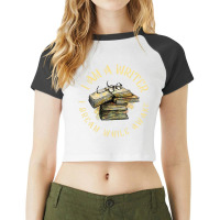 I Am A Writer I Dream While Awake Author Book Read Raglan Crop Top | Artistshot