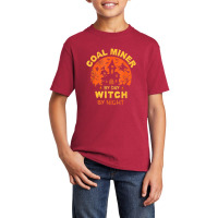 Coal Miner By Day Witch By Night Funny Halloween Basic Youth T-shirt | Artistshot