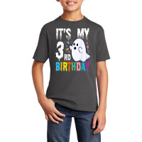 Its My 3rd Birthday â€“ Halloween Spooky Season B Day Lover Basic Youth T-shirt | Artistshot