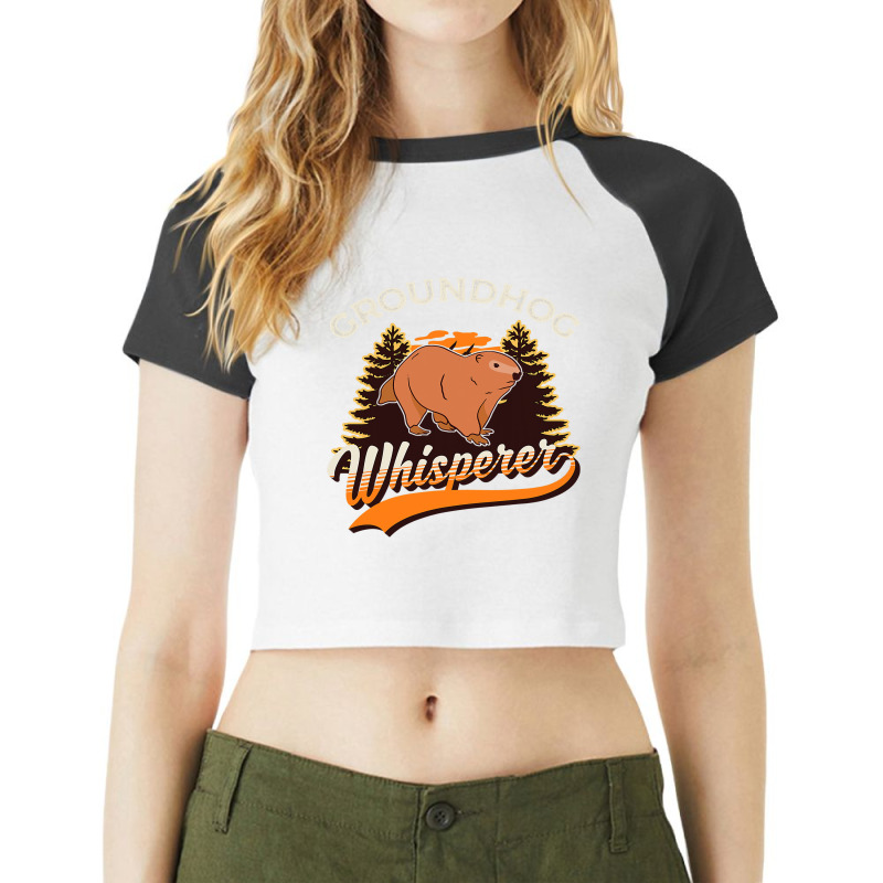 Groundhog Whisperer Marmot Whisperer 1 Raglan Crop Top by XAVIERESPREE | Artistshot