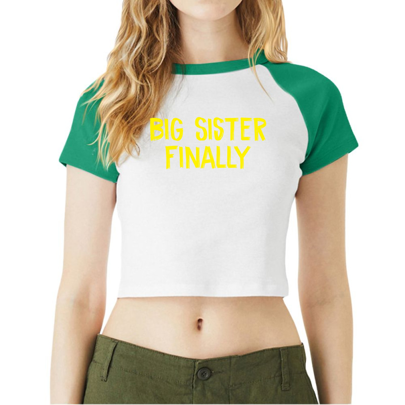 Big Sister Finally Hippie Raglan Crop Top by atiifjercev | Artistshot