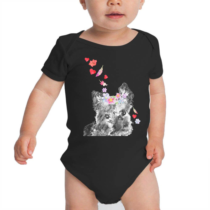 Dog T  Shirt Yorkshire Terrier Peeking T  Shirt Baby Bodysuit by briocherepair | Artistshot