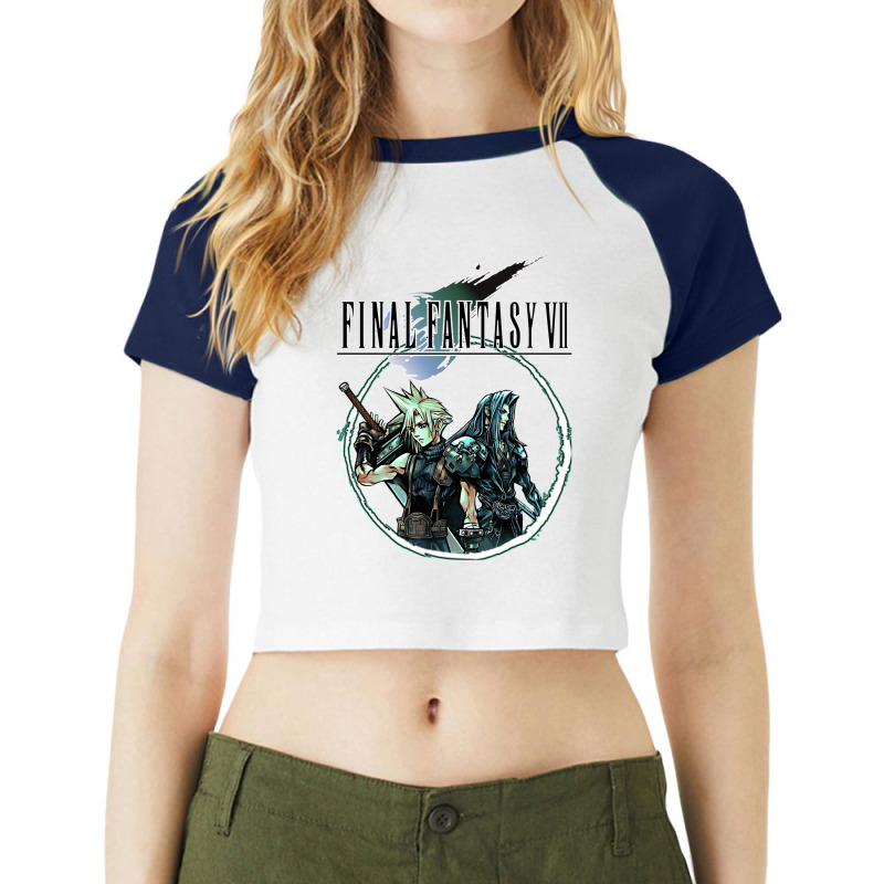 Final Fantasy Vii   Cloud & Sephiroth Raglan Crop Top by rrashabilsene | Artistshot