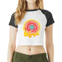 Maya Mayan Pattern Civilization Mesoamerica Centra Raglan Crop Top | Artistshot