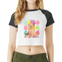 Cute Golden Easter Bunny Ear Colorful Easter Egg B Raglan Crop Top | Artistshot