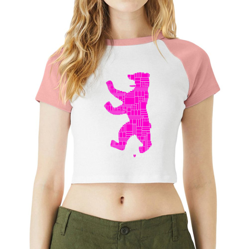 Berlin Design   Berlin Bear   I Love Berlin T Shir Raglan Crop Top by aiiluurosy | Artistshot