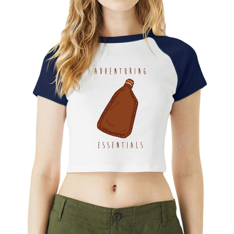 Adventuring Essentials Waterskin Raglan Crop Top by ehrdokesl | Artistshot