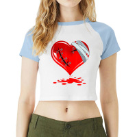 Black Broken Heart Shirt Men Women Pastel Goth Val Raglan Crop Top | Artistshot