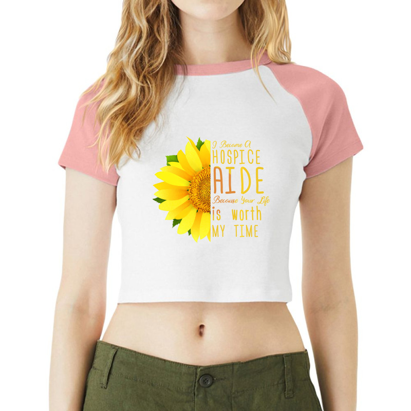 Hospice Aide Appreciation   I Became A Hospice Aid Raglan Crop Top by arainro | Artistshot