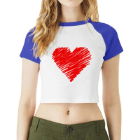 Vintage Red Heart Partner Kids Love Valentine's Da Raglan Crop Top | Artistshot