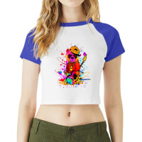 Hip Hop Bear Raglan Crop Top | Artistshot