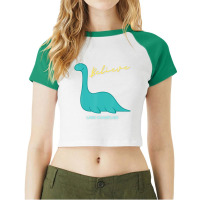 I Believe Champ Sea Monster Lake Champlain Vermont Raglan Crop Top | Artistshot