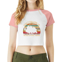 Retro Vintage Kayaking Canoe River Rafting Funny G Raglan Crop Top | Artistshot