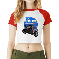 Motorcycle Ben Spies   2009 Donington Park Raglan Crop Top | Artistshot