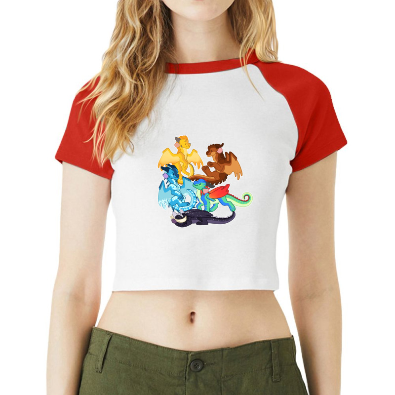 Dragonets Of Destiny - Wof Wings Of Fire Raglan Crop Top by EvanWayneCofer | Artistshot