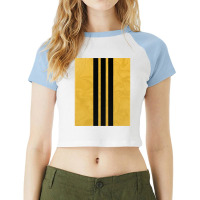 Black And Yellow Raglan Crop Top | Artistshot