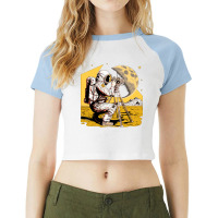 Astronaut Surveyor And Civil Engineering Retro Raglan Crop Top | Artistshot