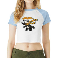 Badger In Scarf For Wizards Raglan Crop Top | Artistshot