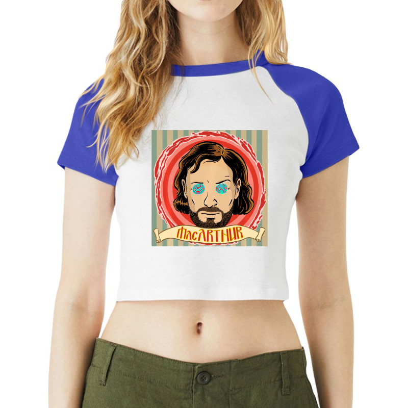 Macarthur   Hypnotic Eyes Pullover Hoodie Raglan Crop Top by golphin | Artistshot