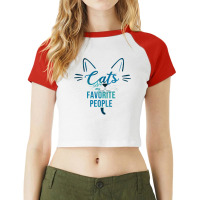 Cats Are My Favorite People Tumblr Raglan Crop Top | Artistshot