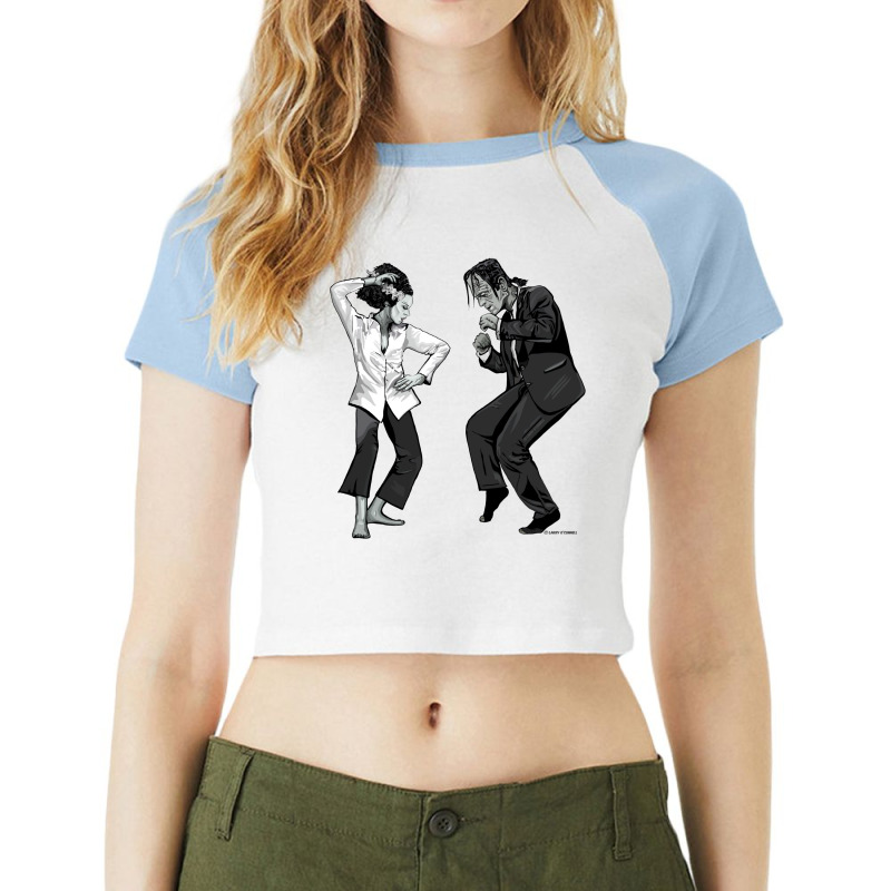 Pulp Frankenstein Raglan Crop Top by kaleelullow | Artistshot