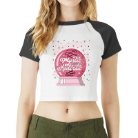 Mystic And Autistic Quote Raglan Crop Top | Artistshot