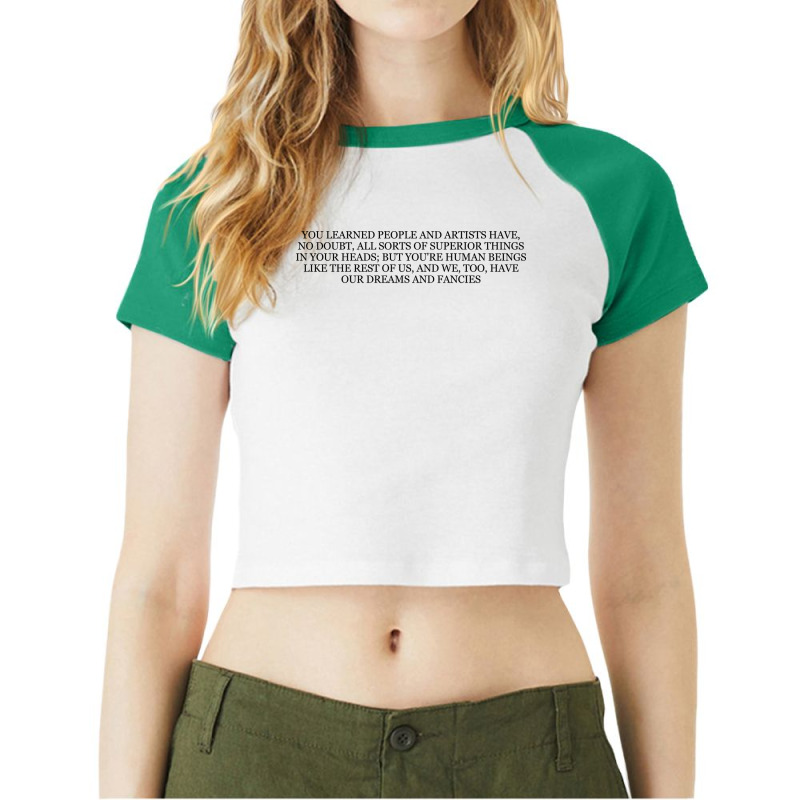 Hermann Hesse Tumblr Raglan Crop Top by grillosariha7 | Artistshot