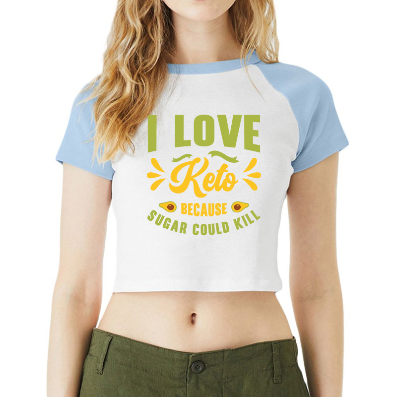 Keto Diet Ketogenic Food Nutritionist Dietitian St Raglan Crop Top by derouisebets5 | Artistshot