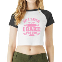 Womens Cute Baking Gift Print Baker Pastry Chef Ba Raglan Crop Top | Artistshot