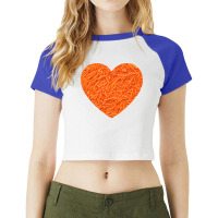 Orange Sprinkles Heart Dessert Photograph Cute Raglan Crop Top | Artistshot