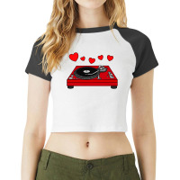 Valentines Dj Music Producer Wedding Musician Girl Raglan Crop Top | Artistshot